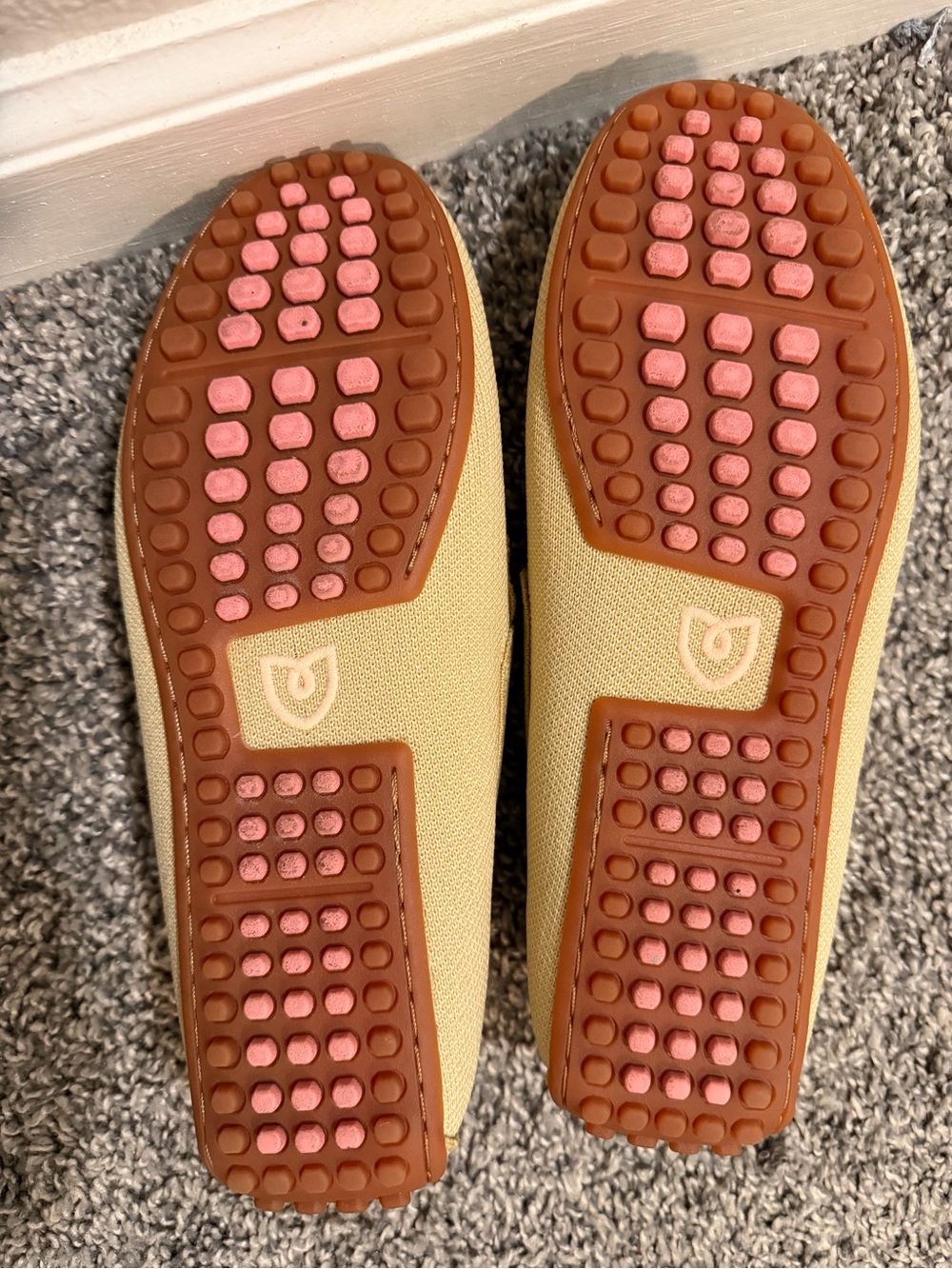 Rothy's Braided Canvas Loafers in Cream, Tan and Pink Insole - Picture 2 of 4